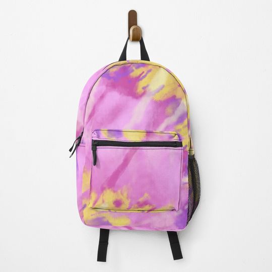 Pink/Yellow Tie Dye Pattern Backpack