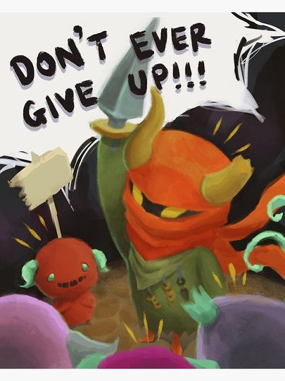 [Slay the Spire] Gremlins and Gremlin Leader - Don't Ever Give Up! Premium Matte Vertical Poster