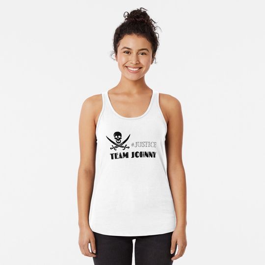 Johnny Depp Team - Justice for Johnny Depp - Johnny Depp Hearsay Racerback Tank Top
