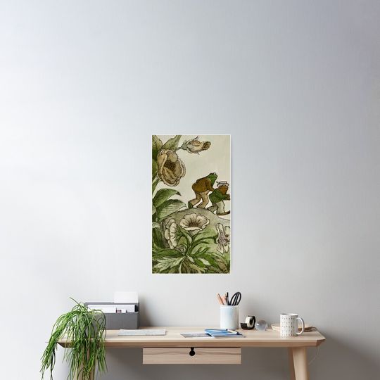 A Frog And Toad The Hat Vintage Poster