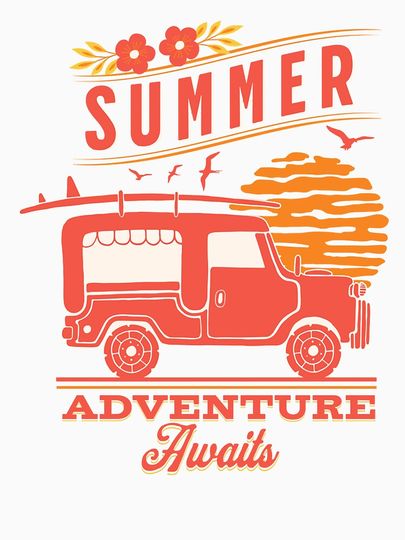 Summer Adventure Awaits Camper Truck Beach Tank Top