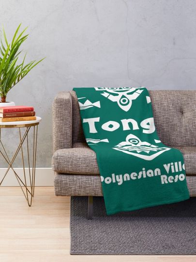 Polynesian Village Resort Tonga Logo Throw Blanket
