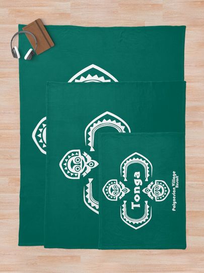 Polynesian Village Resort Tonga Logo Throw Blanket