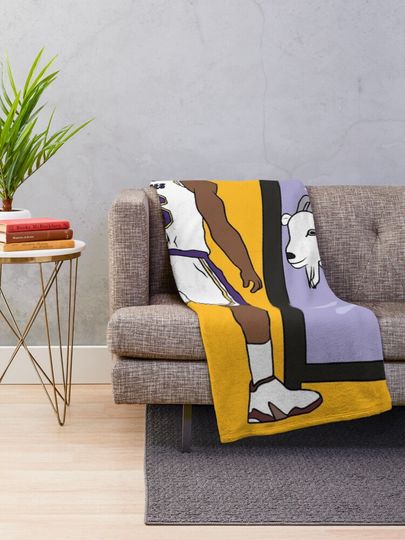 LeBron James Mirror GOAT (LA #6) Throw Blanket, Gift for Fan