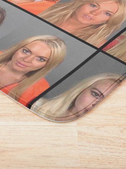 LINDSAY LOHAN MUGSHOTS Bath Mat