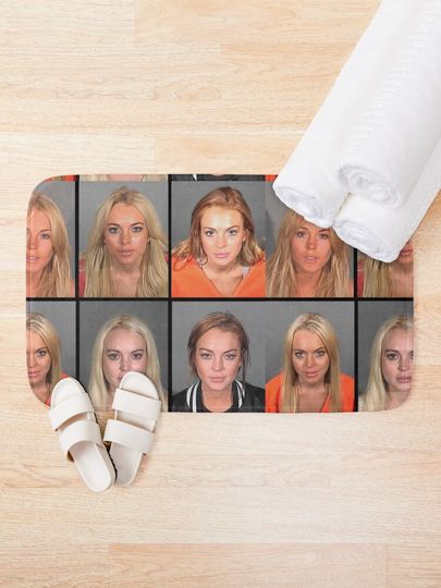 LINDSAY LOHAN MUGSHOTS Bath Mat