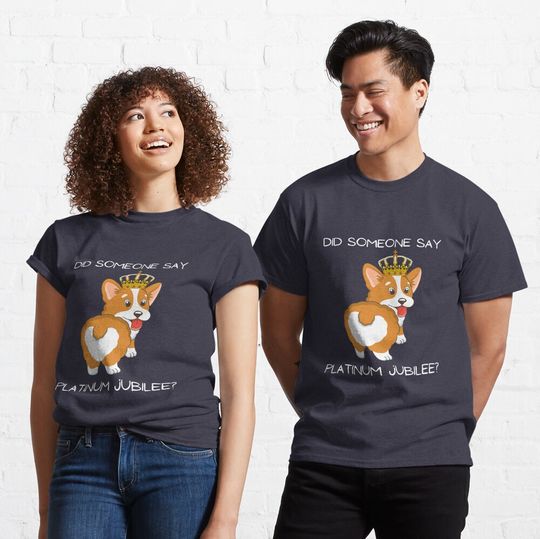 Jubilé de platine de la reine - Funny Corgi T-shirt classique