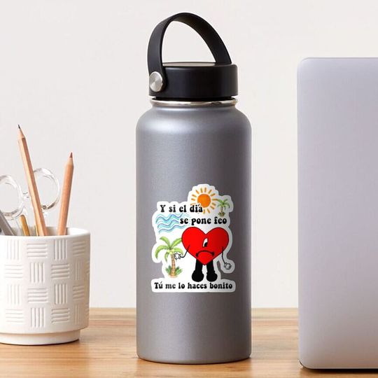 Bad Bunny Sad Heart Sticker