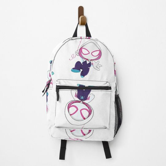 Gwen little spider ghost, baby spidey girl, grl pwr, cartoon ghost spider Backpack