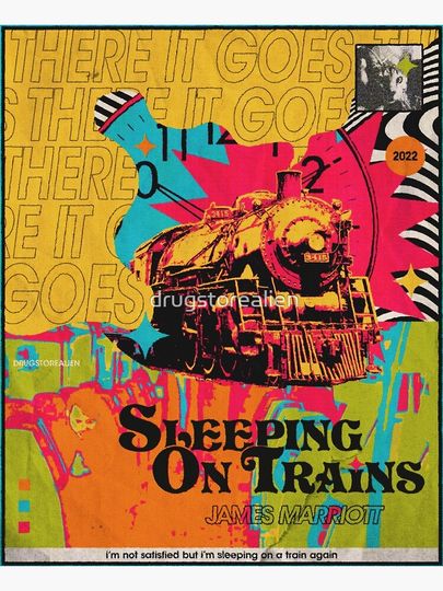 sleeping on trains - james marriott Premium Matte Vertical Poster