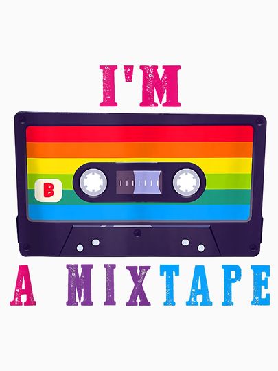 Im A Mixtape LGBT-Q Bisexual Gay Pride Proud Ally Tank Top Racerback Tank Top