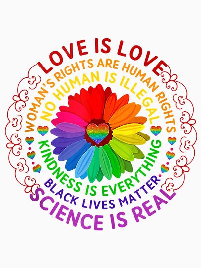 Gay Pride Science Is Real Black Lives Matter Love Is Love Tank Top