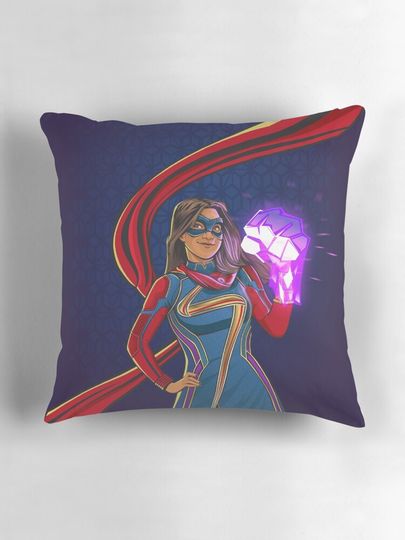 Ms Marvel illustration Pillow