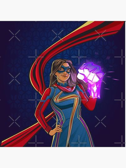 Ms Marvel illustration Pillow