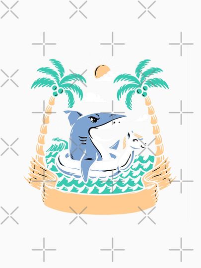 Sharks can’t swim Racerback Tank Top