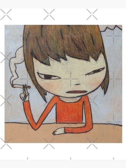 Yoshitomo Nara Yayoi Kusama Premium Matte Vertical Poster