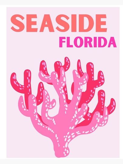 Seaside Florida preppy print Premium Matte Vertical Poster