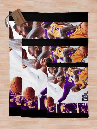 All Time LeBron James - The King James Soft Throw Blanket, Comfortable Blanket for Men, Women, Kids