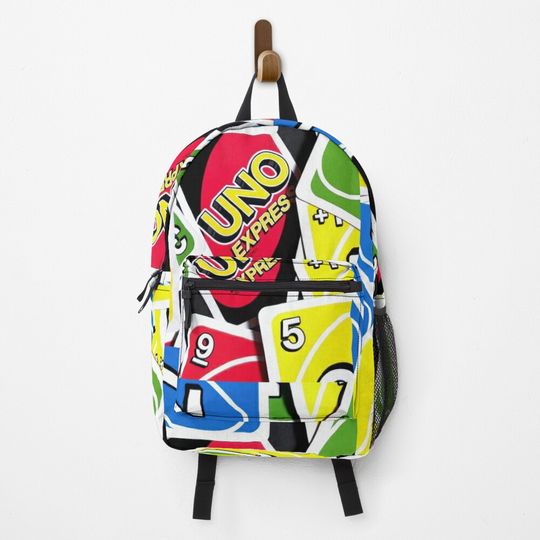 Uno Express Colorful Playing Cards Pattern Backpack