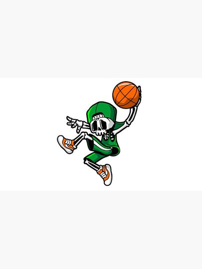 skeleton basketball player Bucket Hat