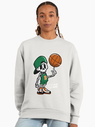 skeleton basketball player Premium Oversized Sweatshirt