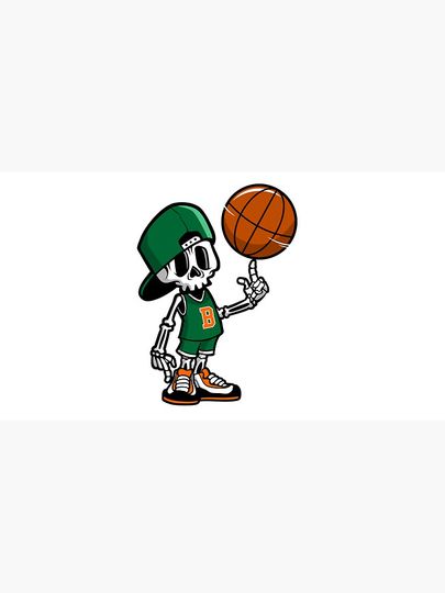 skeleton basketball player Bucket Hat