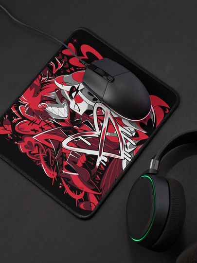 Charlie And Alastor Hazbin Hotel Mouse Pad, Hazbin Hotel Decor