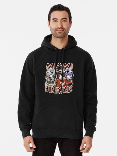 2001 Miami Championship Team White Smoke Pullover Hoodie