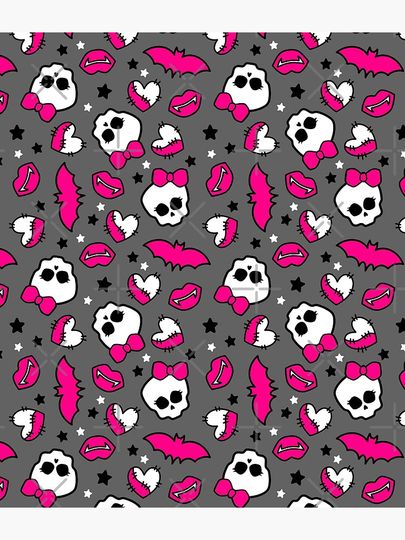 Monster High Skullette Pattern Backpack