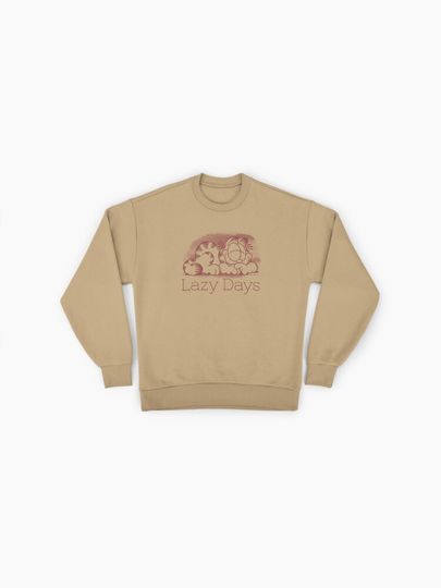 Garfield Lazy Days Sleeping In Outline Premium Sweatshirt