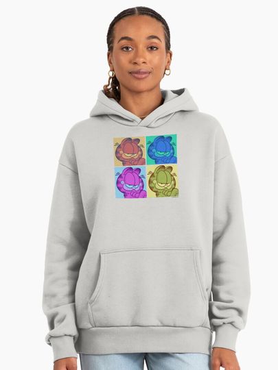 Garfield Pop Color 4 Grid Premium Hoodie