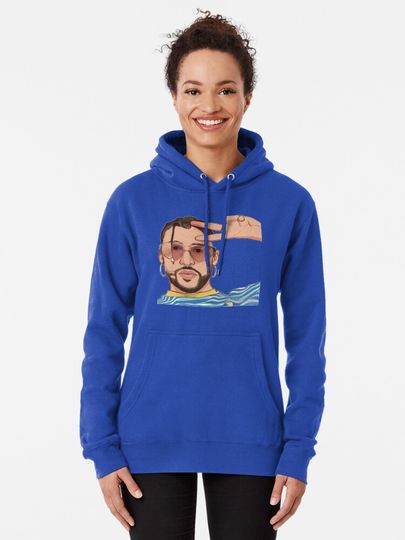 Bad Bunny print T-shirt Pullover Hoodie