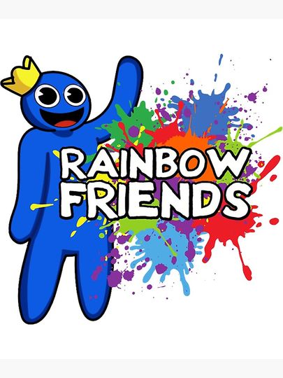 Rainbow Friends Paint Splatter Premium Matte Vertical Poster