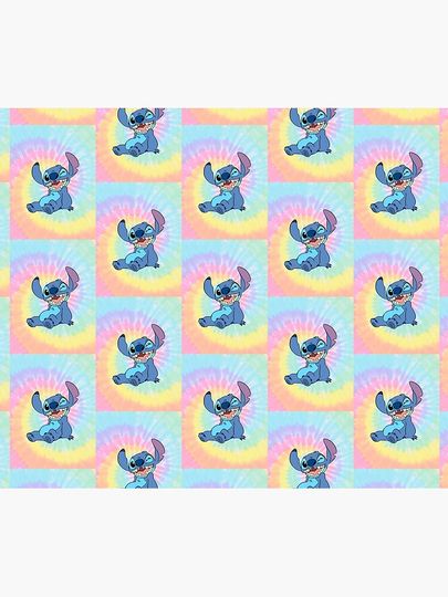 Colorful Stitch sitting Graphic Throw Blanket