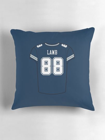 CeeDee Lamb Away Jersey Pillow, Gift for Fan