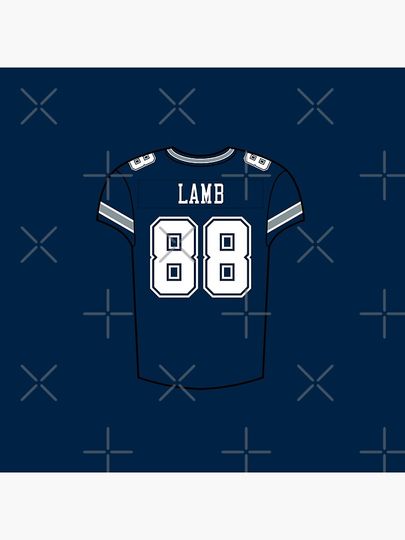 CeeDee Lamb Away Jersey Pillow, Gift for Fan