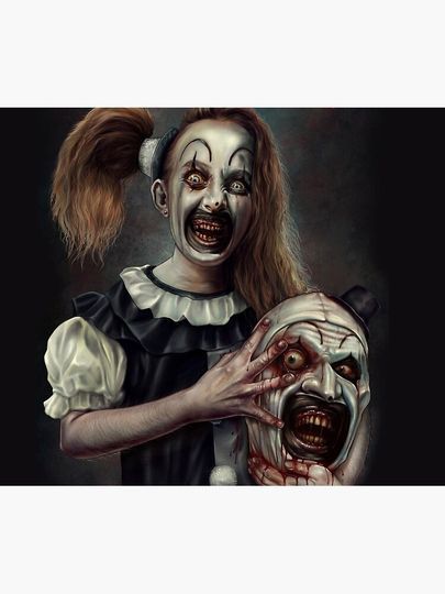 Terrifier 2- The Little Pale Girl Throw Blanket