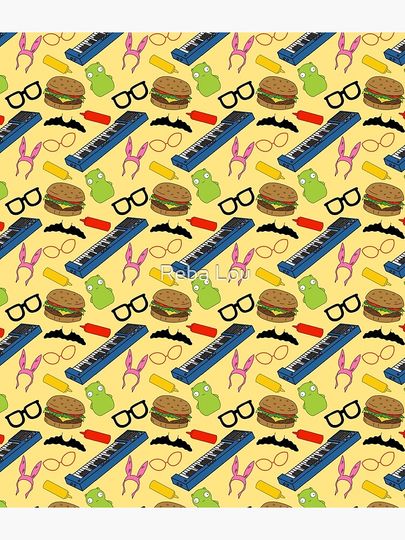 Bobs Burgers Inspired Pattern (Yellow) Backpack