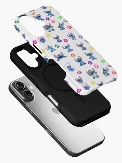 Stitch Hawaiian Flowers iPhone Case