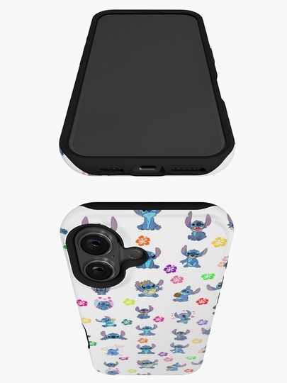 Stitch Hawaiian Flowers iPhone Case