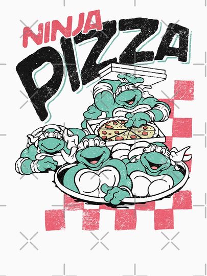 TMNT Ninja Pizza Classic Ninja Turtles T-Shirt