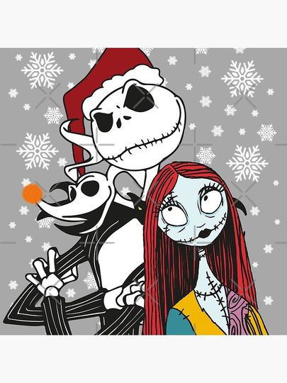 Jack Skellington, Zero and Sally - The Nightmare Before Christmas Pillow