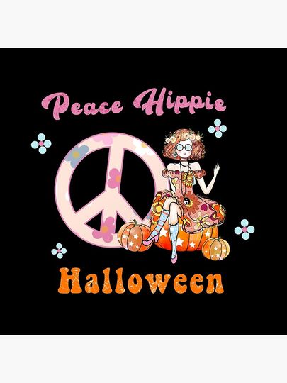 Peace Hippie Halloween Sublimation Pillow
