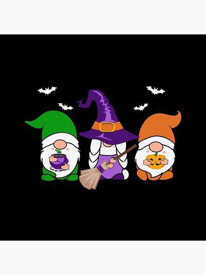 Gnomes Witch Funny Gnomes Halloween Pillow
