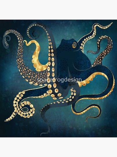 Metallic Octopus IV Pillow