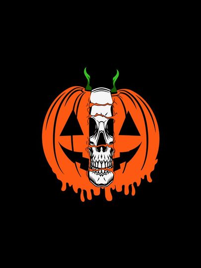 Pumpkin Skull Halloween Horror iPhone Case