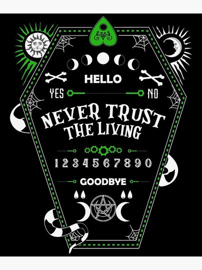 Never Trust The Living Funny Halloween Poster
