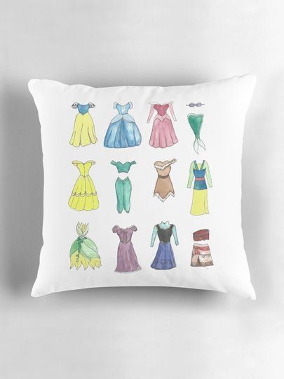 Princess Dresses Pillow