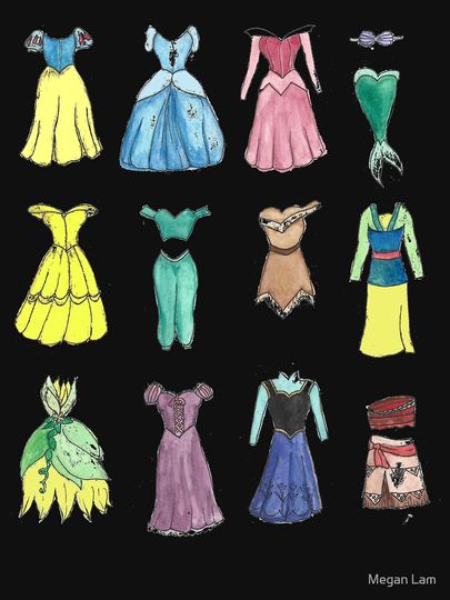 Disney Princess Dresses Pullover Hoodie
