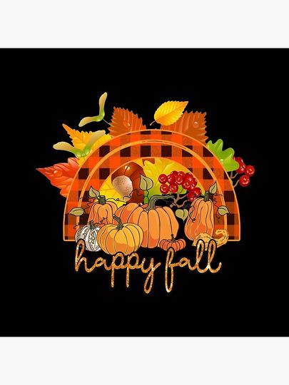 Happy Fall Funny Autumn Halloween  Pillow